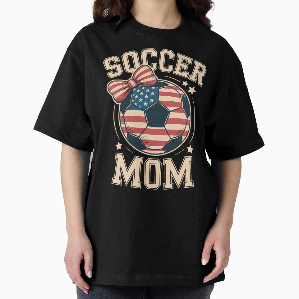 Soccer Mom USA Flag All American Mother Day by BlassmausArt