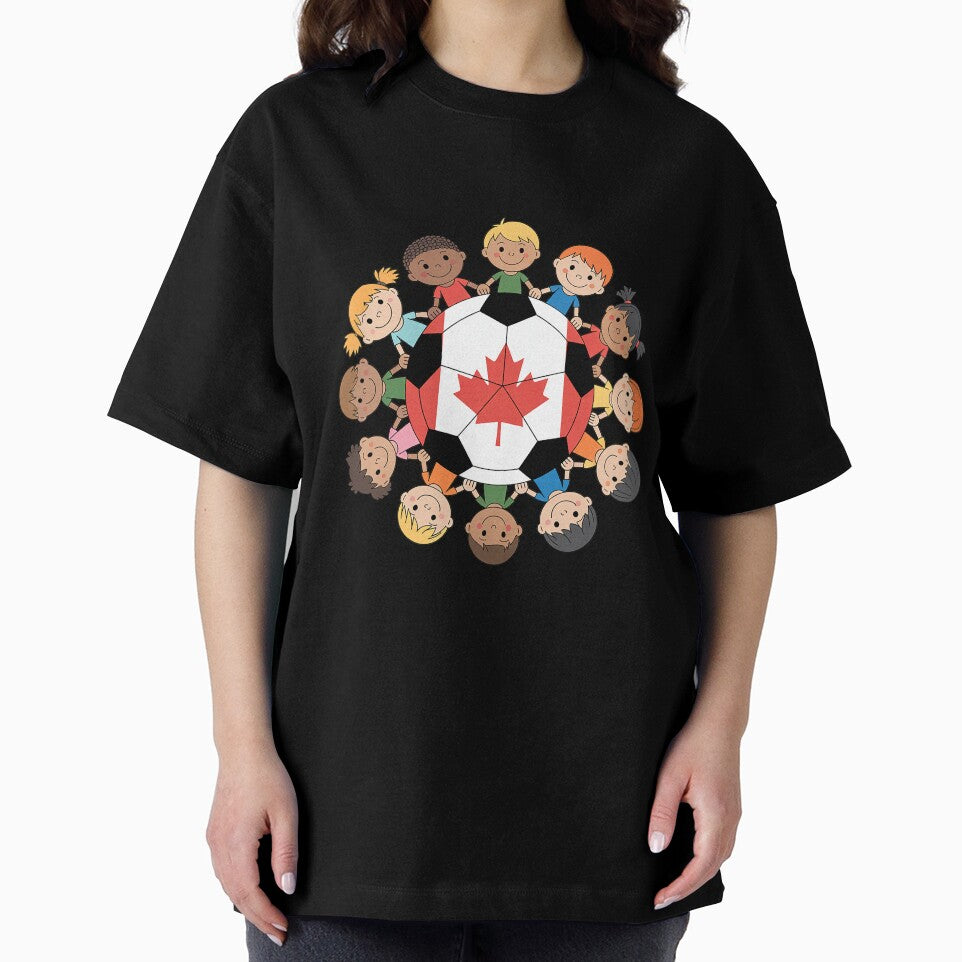 Canada Soccer Ball Kids Girls Around Canadian Flag by grounabslaninal