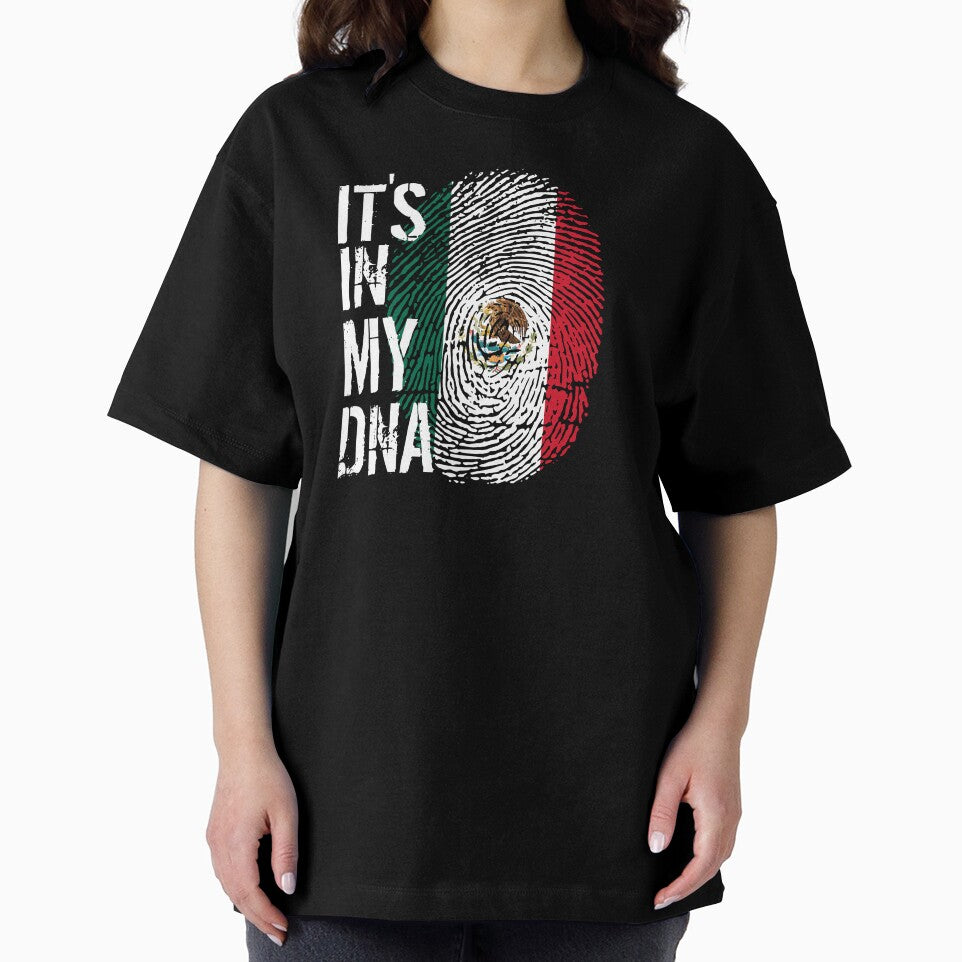 Mexico Flag Fingerprint - It's in my DNA Mexican by PartyShirts1