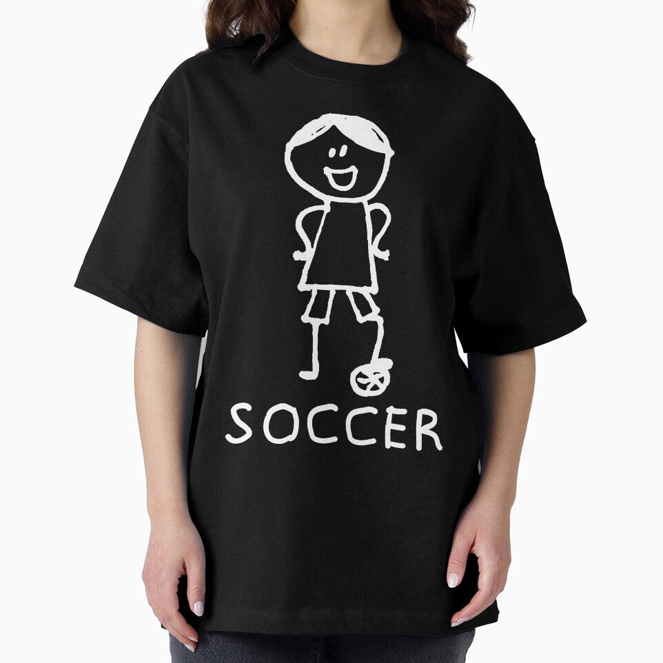 Stick Peeps SOCCER kids kid children child active (white) by SolidEarthArt