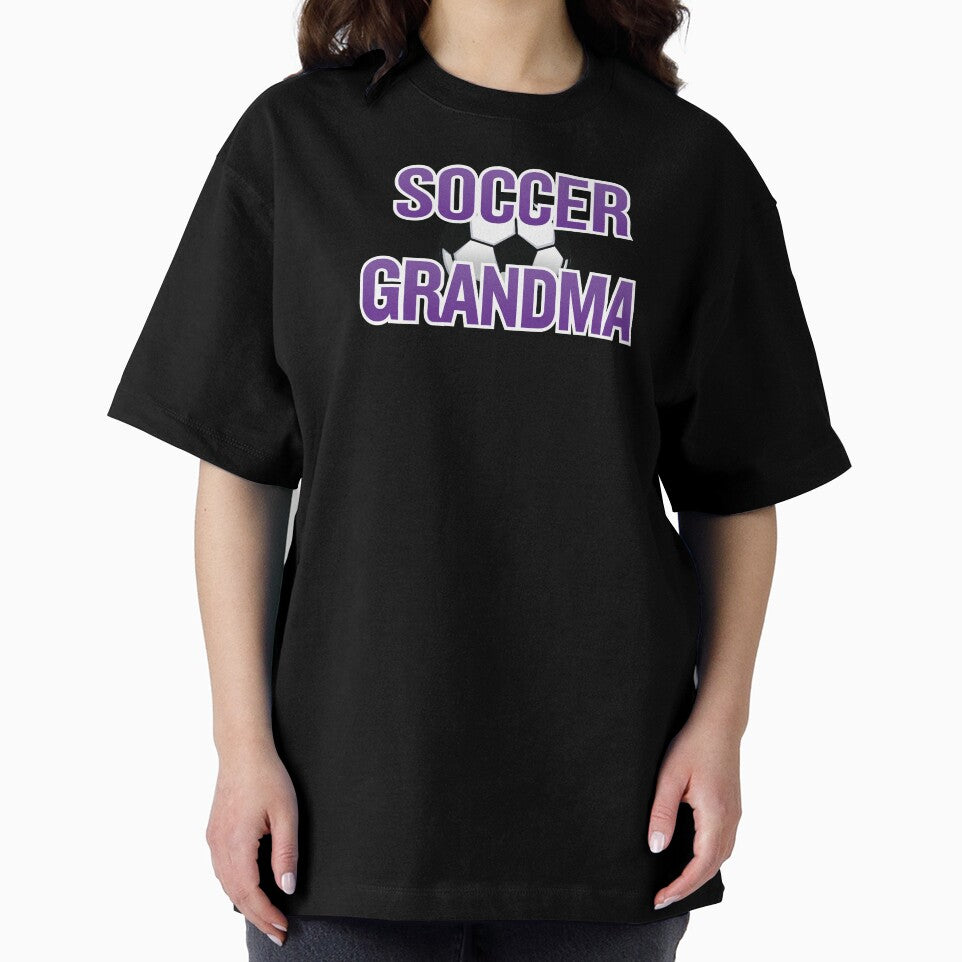 'Soccer Grandma' (Black) by The Button Gal