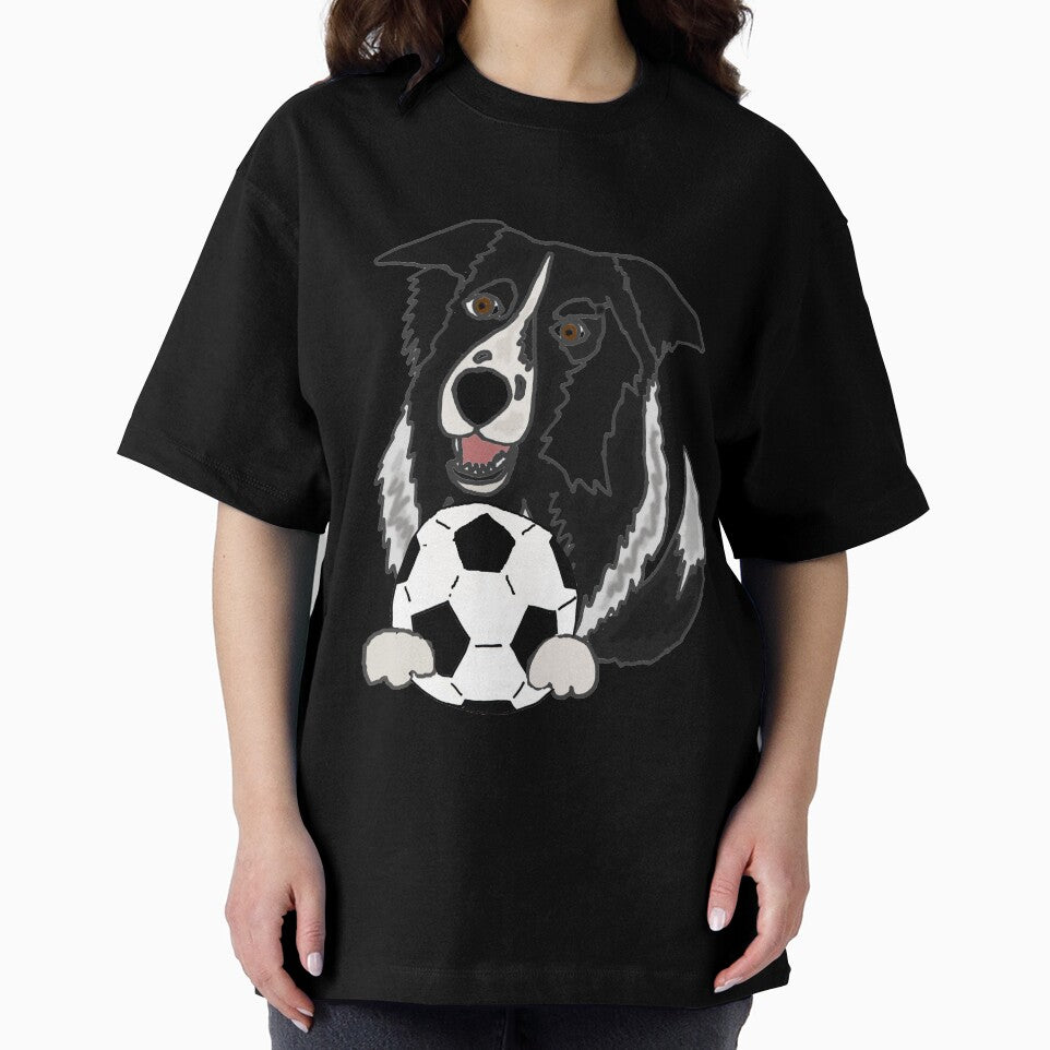 Funny Border Colloe Dog Playing Soccer by Nature's Fancy