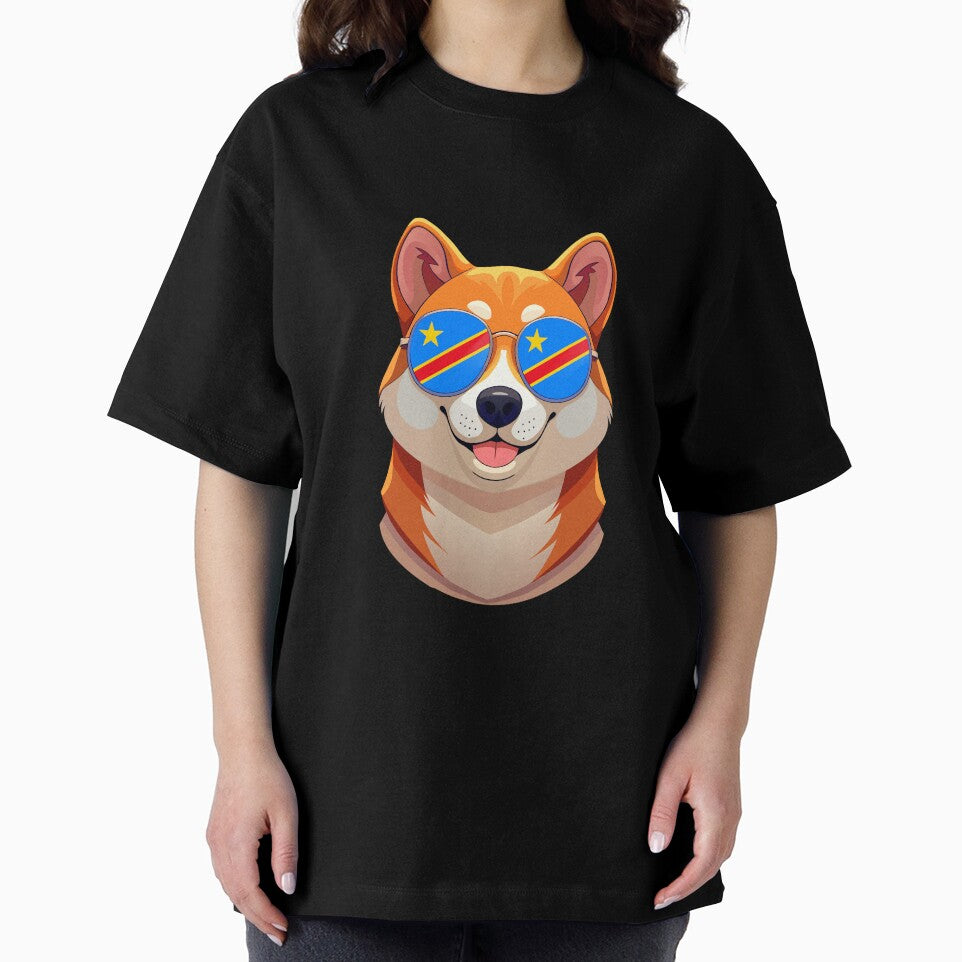 Vintage Patriotic Shiba Inu Congolese Flag by DreamBrushy