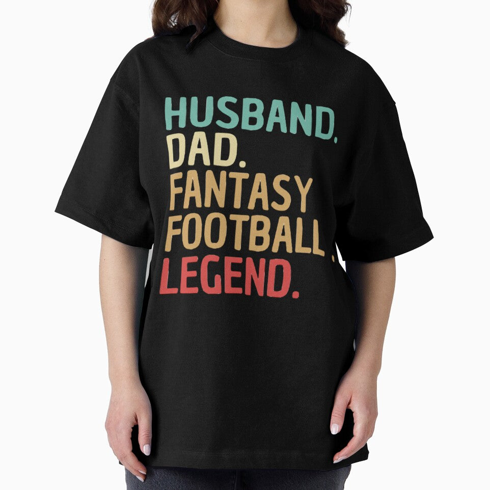 Husband Dad Fantasy Football Legend Funny Men Retro Diy Men by FunkyFusionArt