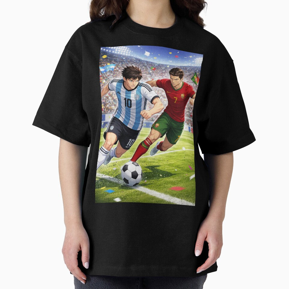 Anime Football Legends Clash Argentina vs Portugal Dynamic Match Art by digitalbob60