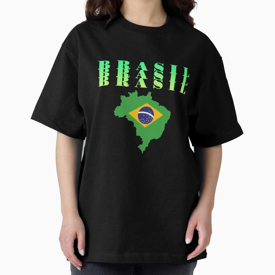 Brazilian Map with flag of the heart of Brazil by Lumia Creations