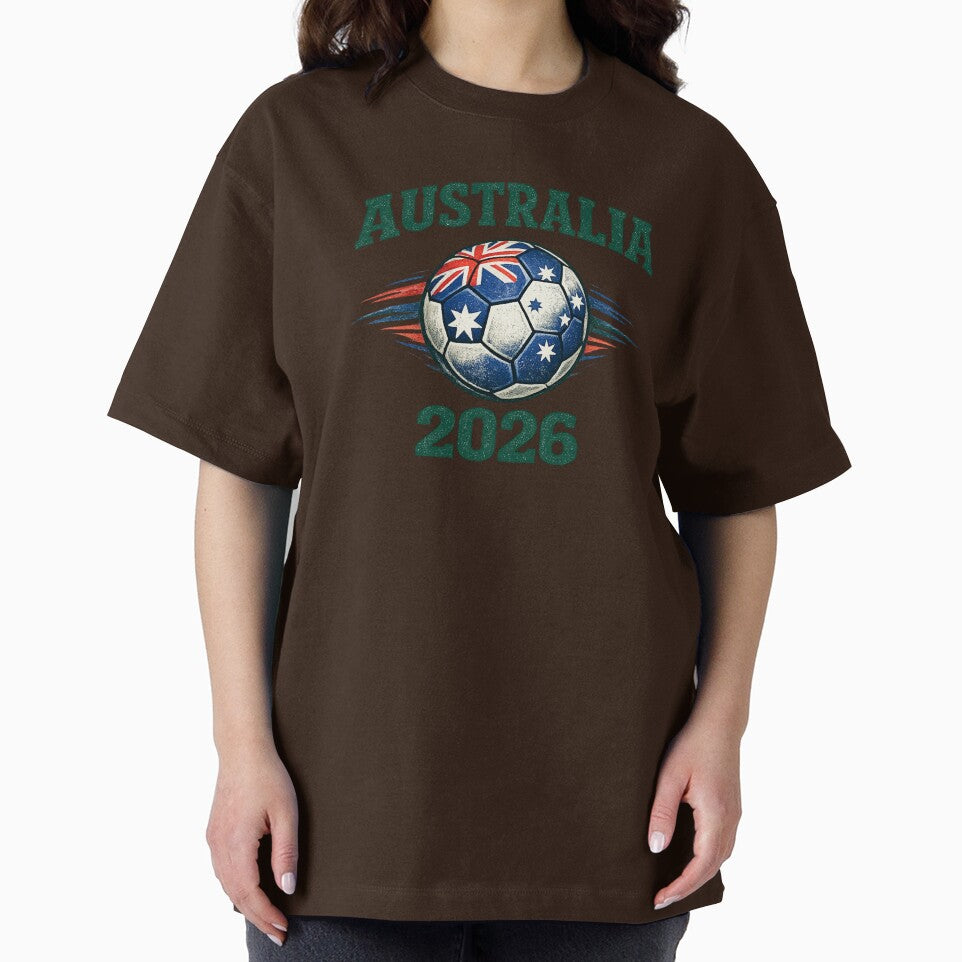Australia 2026 Soccer, Green & Gold Football Fan Design by Cadsdiva