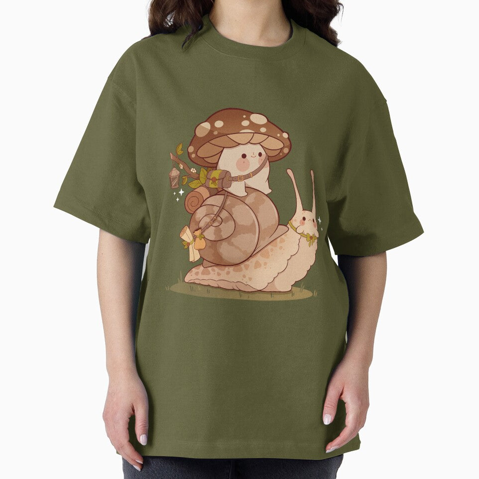 Cute mushroom and snail friend by Rihnlin