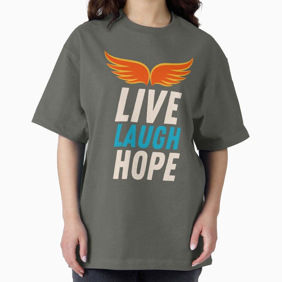 Live Laugh Hope - Short Motivational Saying | Colorful Stylish Hope Typography by Delandor
