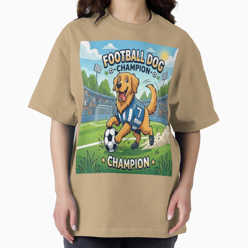 Football Dog Champion Cartoon by Sneh024