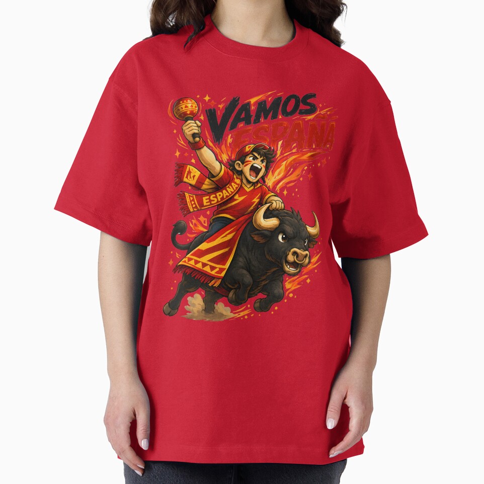Vamos España Cartoon Football 2026 T-Shirt by Drofted