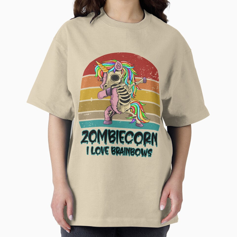 Zombie Unicorn I Love Brainbows Punk Gothic Goth Halloween S SK by andregiftshopzz