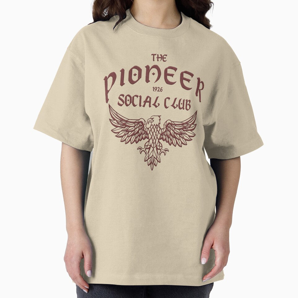 embroidery style the pioneer social club typography art by hayrpictures