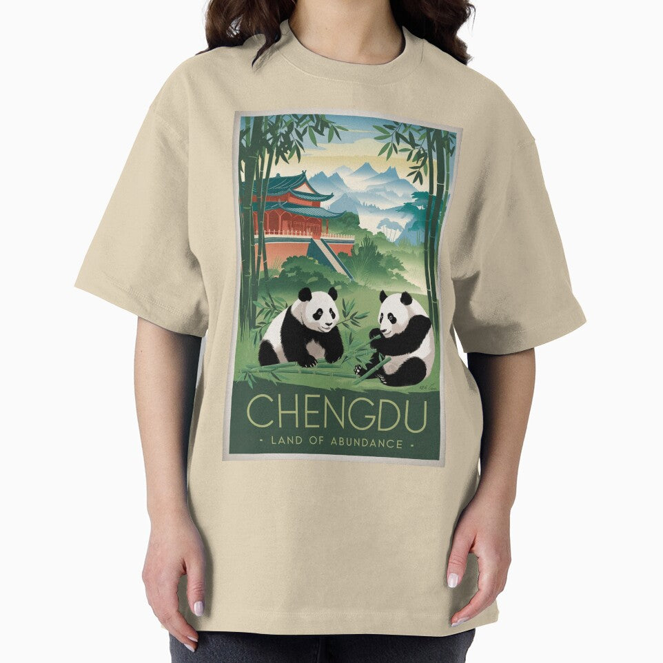 Chengdu Vintage Travel Poster by TravelerRat