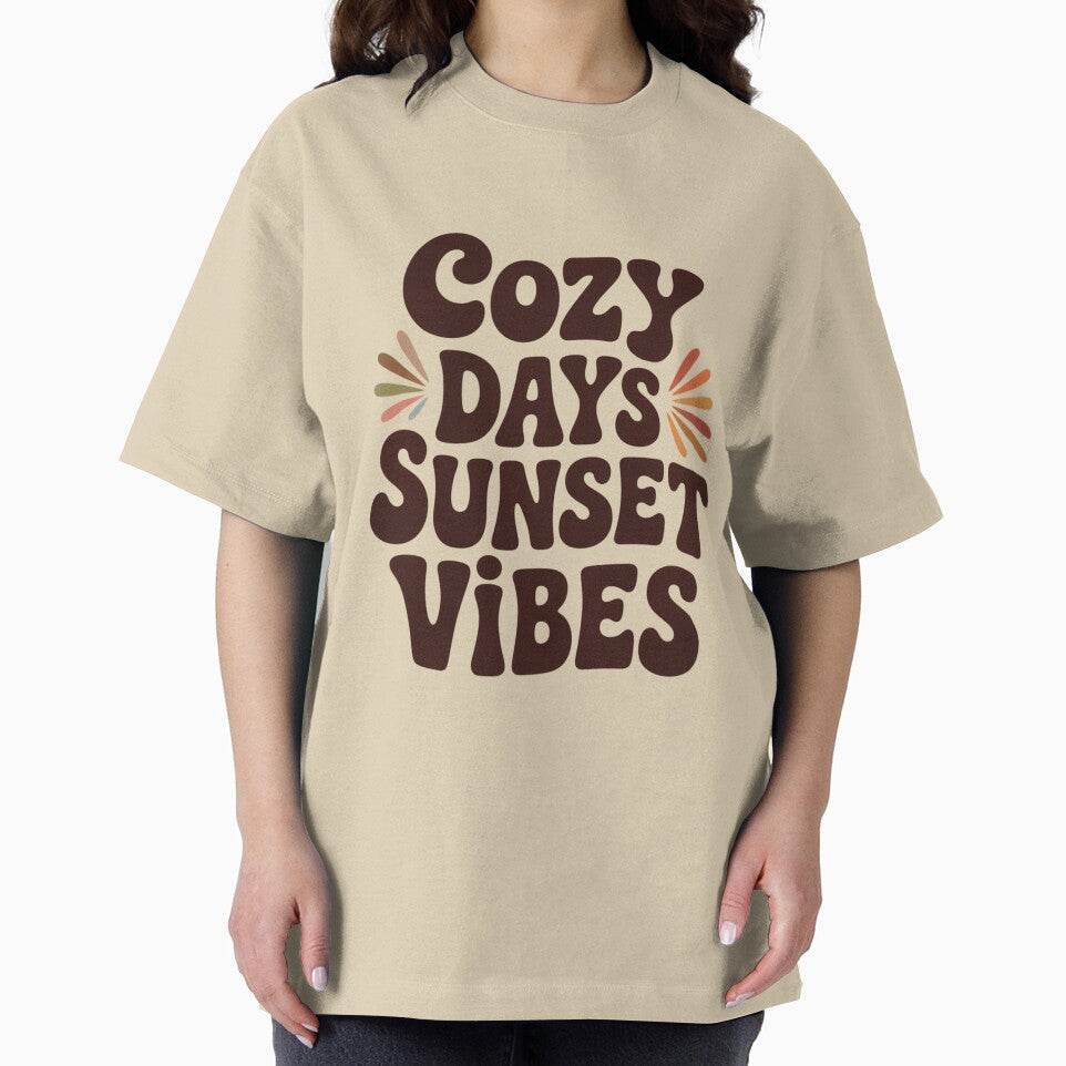 Cozy Retro Sunset Graphic Streetwear Design by quietvisualsco