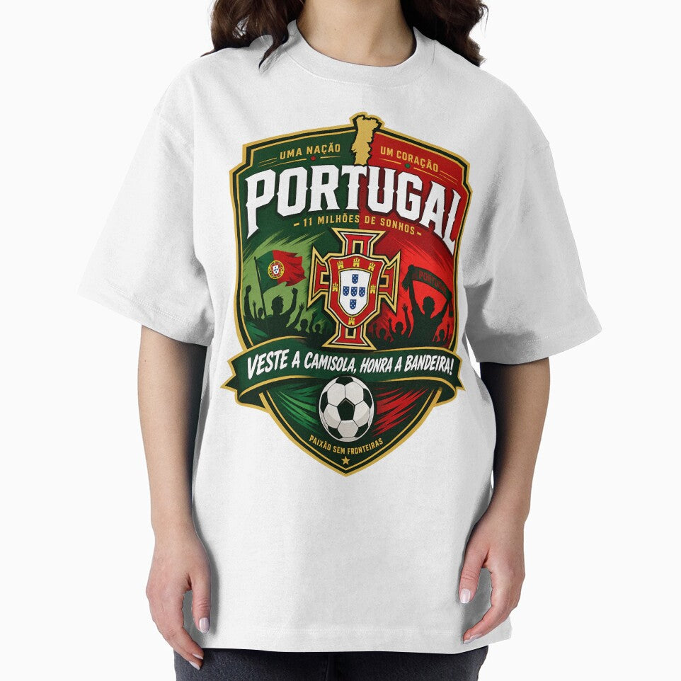 Portugal Football Fans Emblem — Green & Red Vector Badge Design by Jandedan