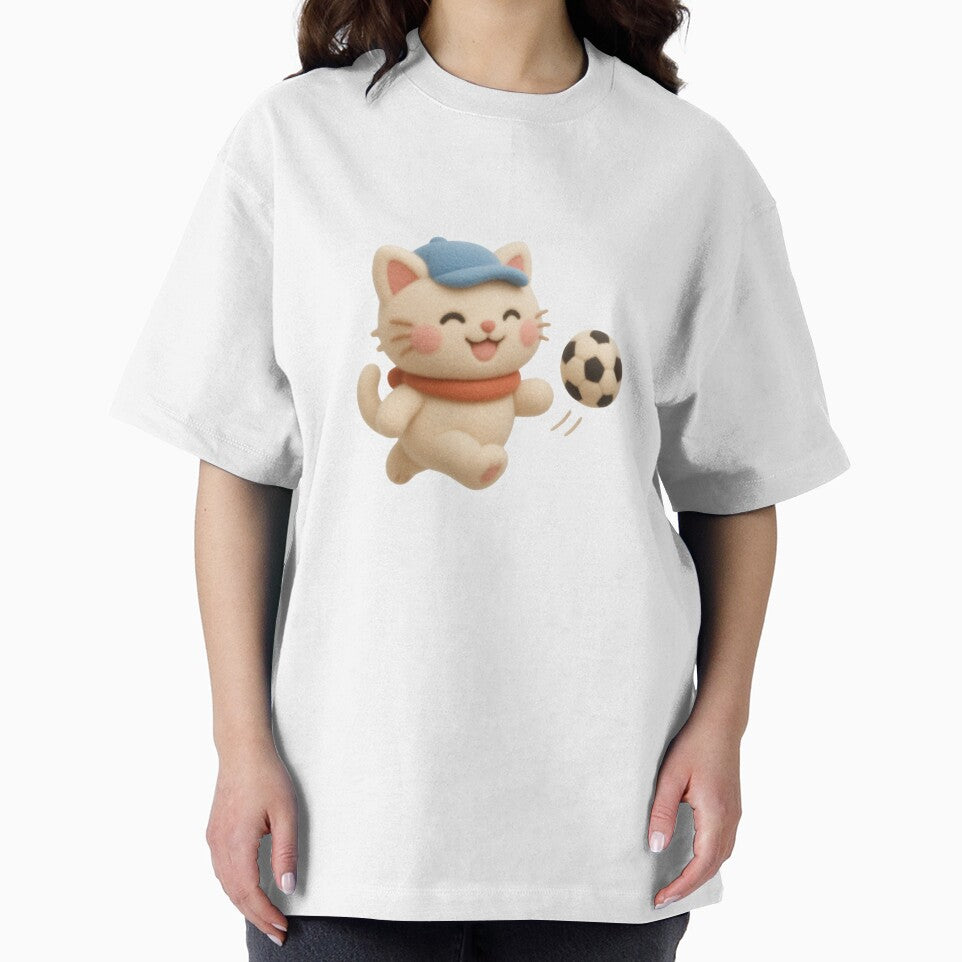 Cute Soccer Cat Kawaii Animal Sticker by Siti Hoiriyah