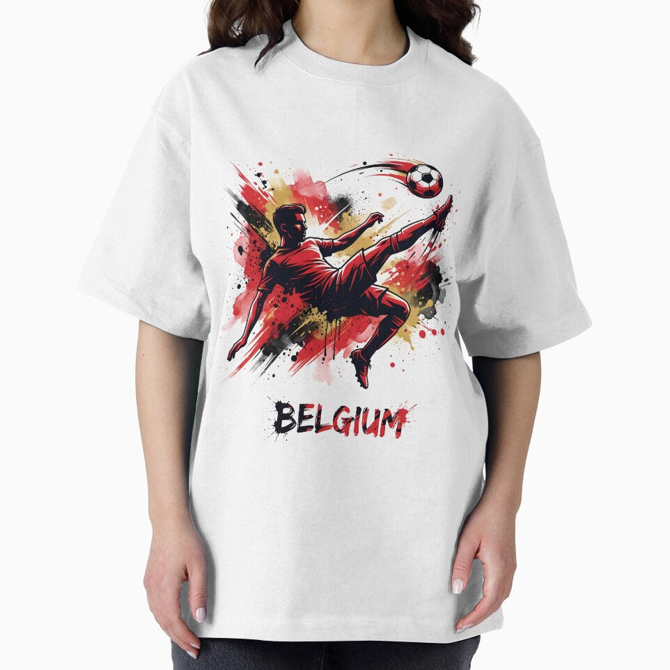 Belgian Football Colors Classic Shirt | Bold Red Soccer Pride Tee | Belgium Fan Gift Idea by 3ac-Arts