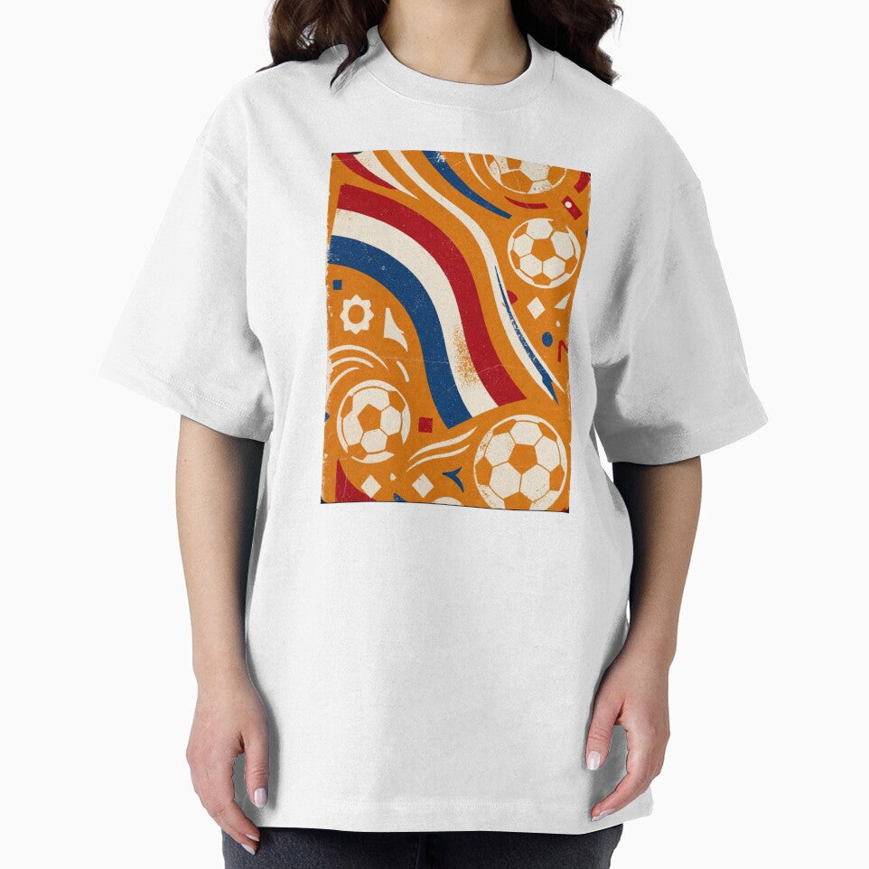 Netherlands Retro Pattern | Vintage Oranje All-Over Print Soccer Design by Nexus Space