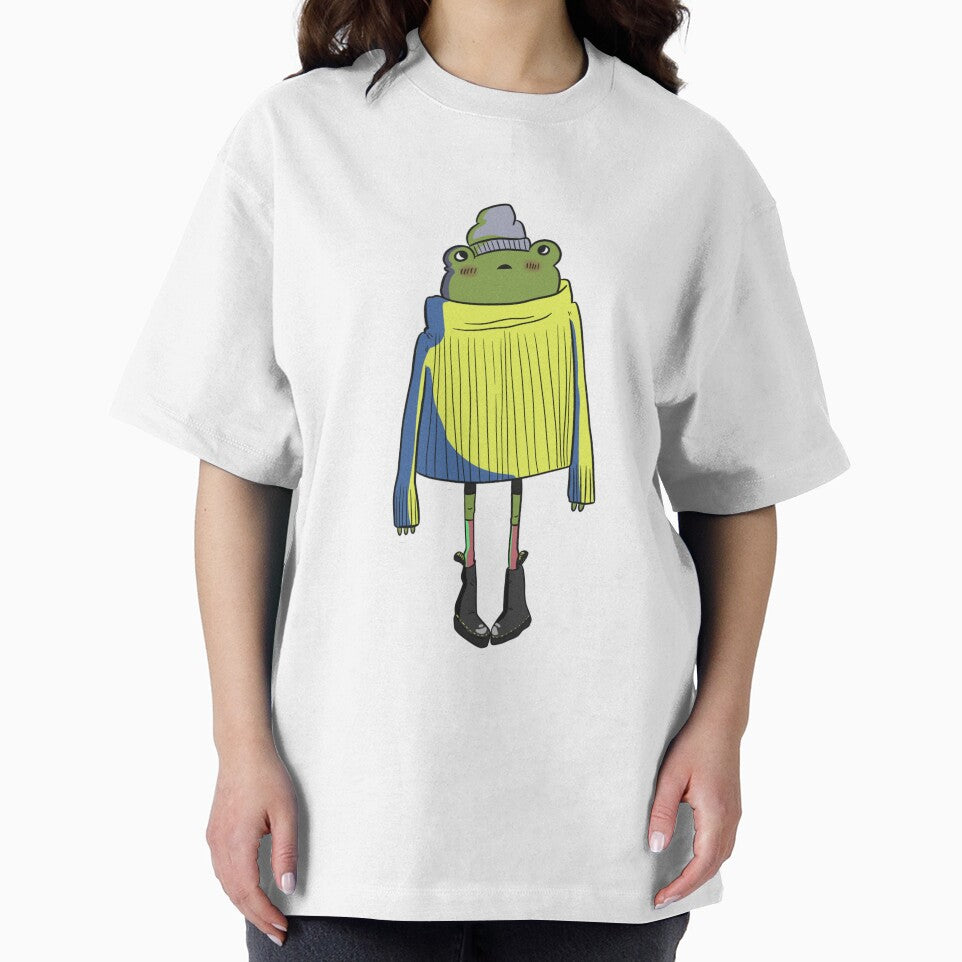 Frog and a Big Sweater by justpeachyartkw