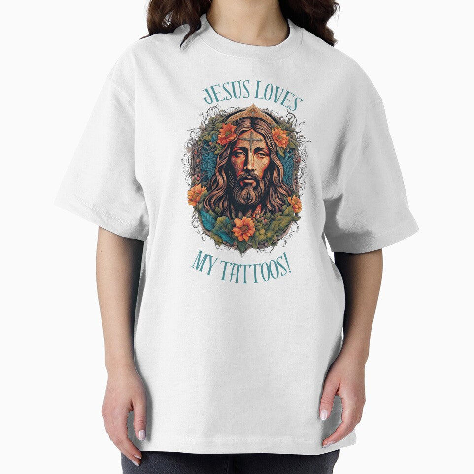 Unisex Jesus loves my tattoos! by NicMacTees