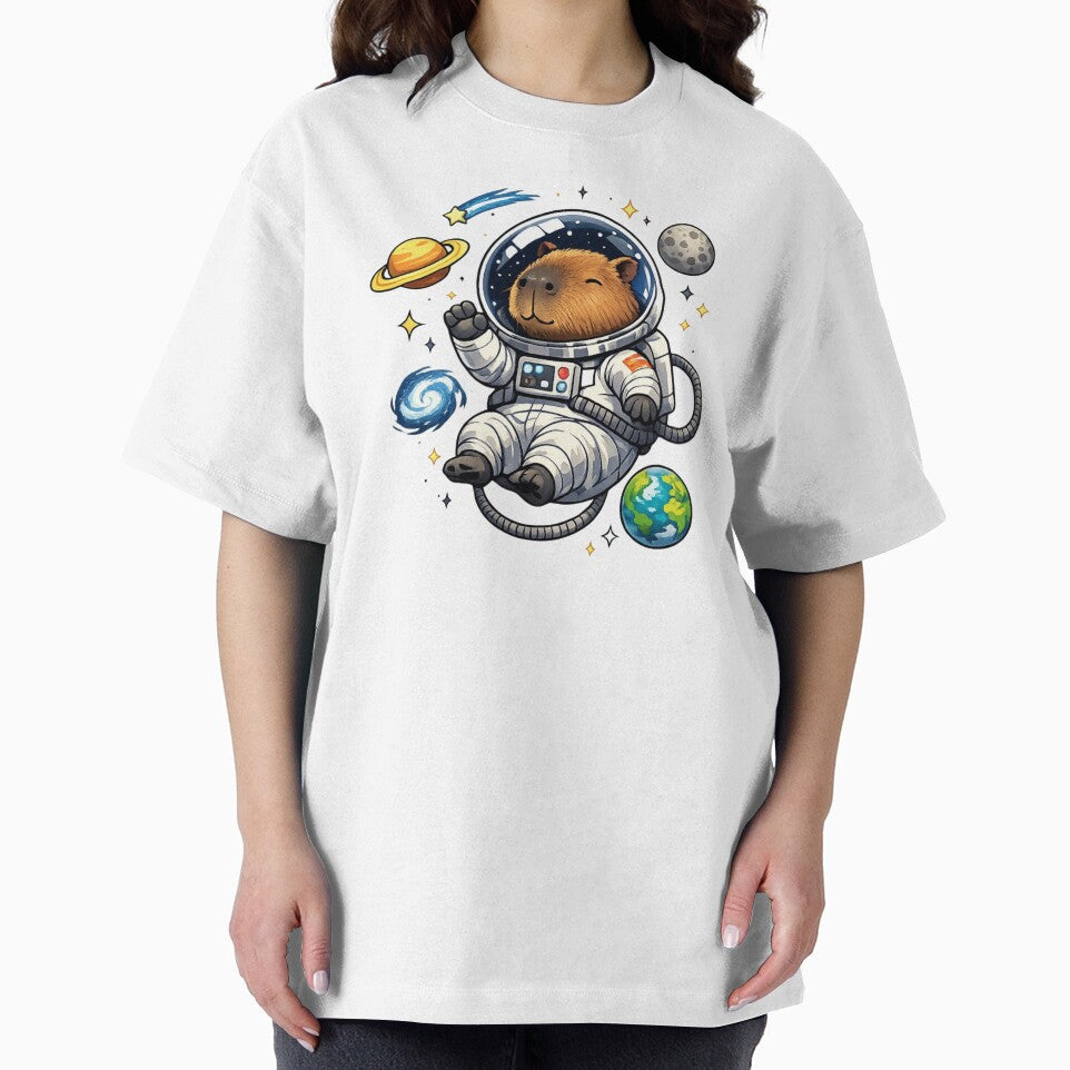 Everything Is Fine Capybara – Calm Astronaut Energy by coolcoredesigns_