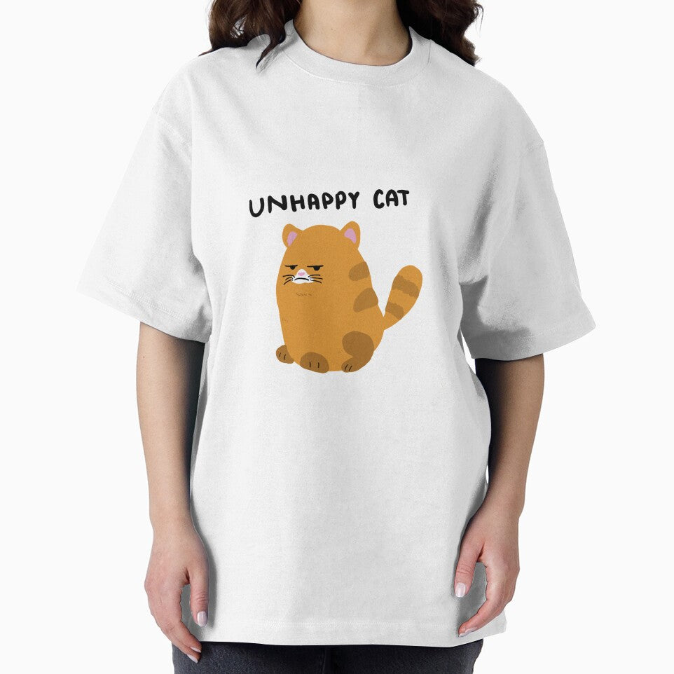 Unhappy cat T-shirt by Monaspoon