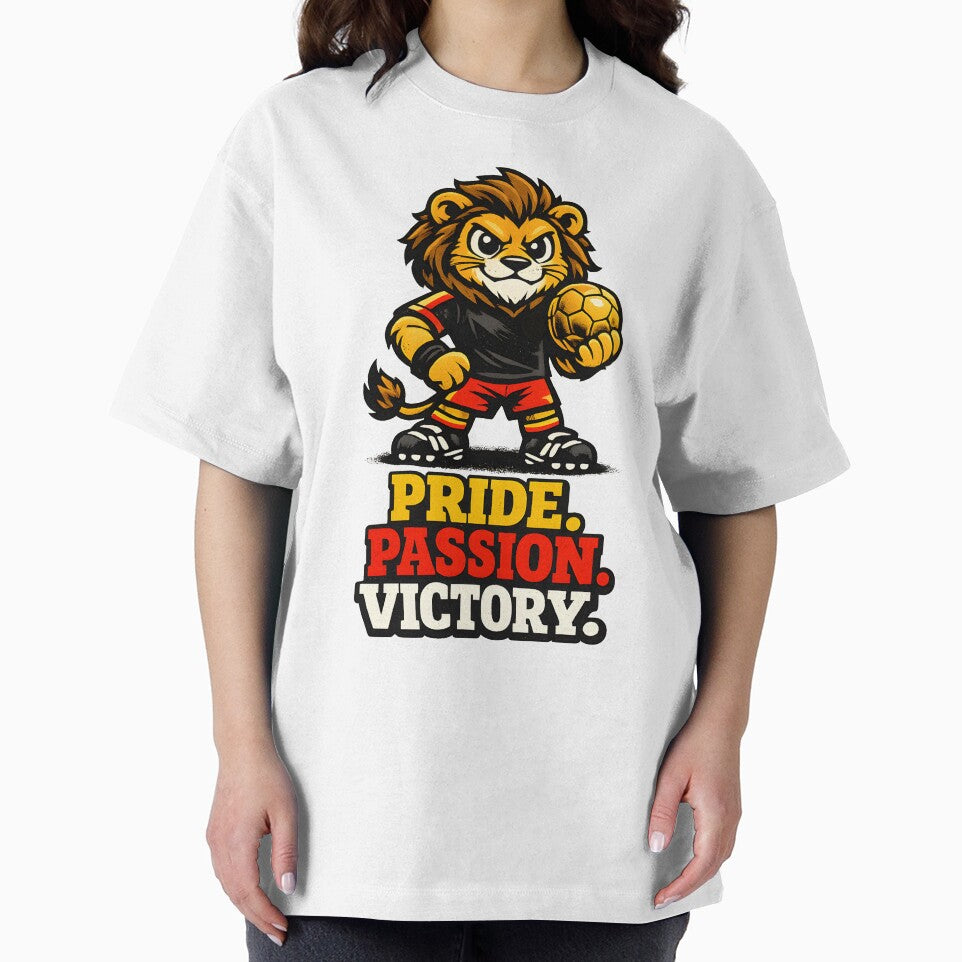 Cute Belgium Lion Football Mascot – Pride. Passion. Victory. Soccer Supporter Sticker, T-Shirt & Vector Design by  Artistry in Motion by MADsrecreation