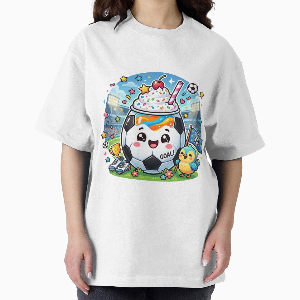 Cute Soccer Ball Milkshake Mascot - Kawaii Football Goal Celebration by M.Store
