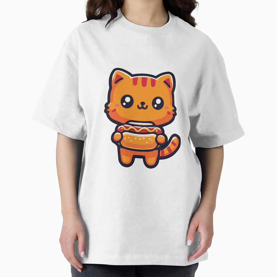 Orange Cat's Giant Hotdog Delight by WeirdDemonGames