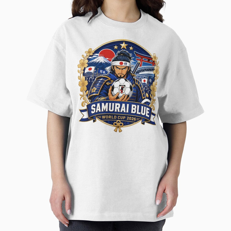 Samurai Blue Football Fan Crest by Retro Arabica