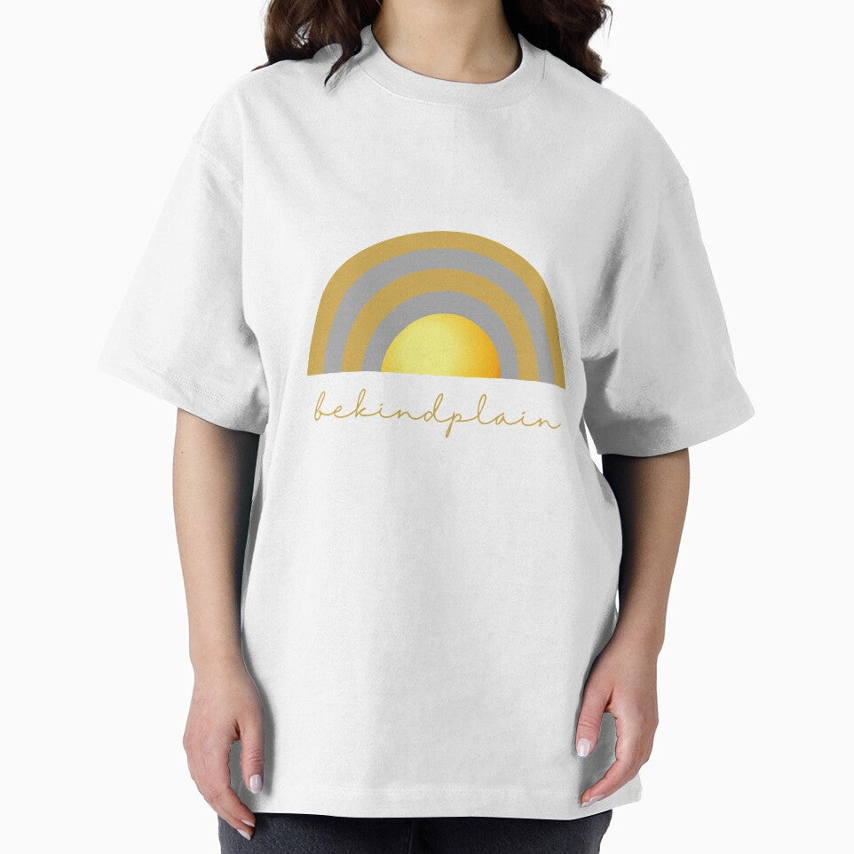 Be kind plain Rainbow Gold,  Rainbow, Be kind plain by DIYArtprinting