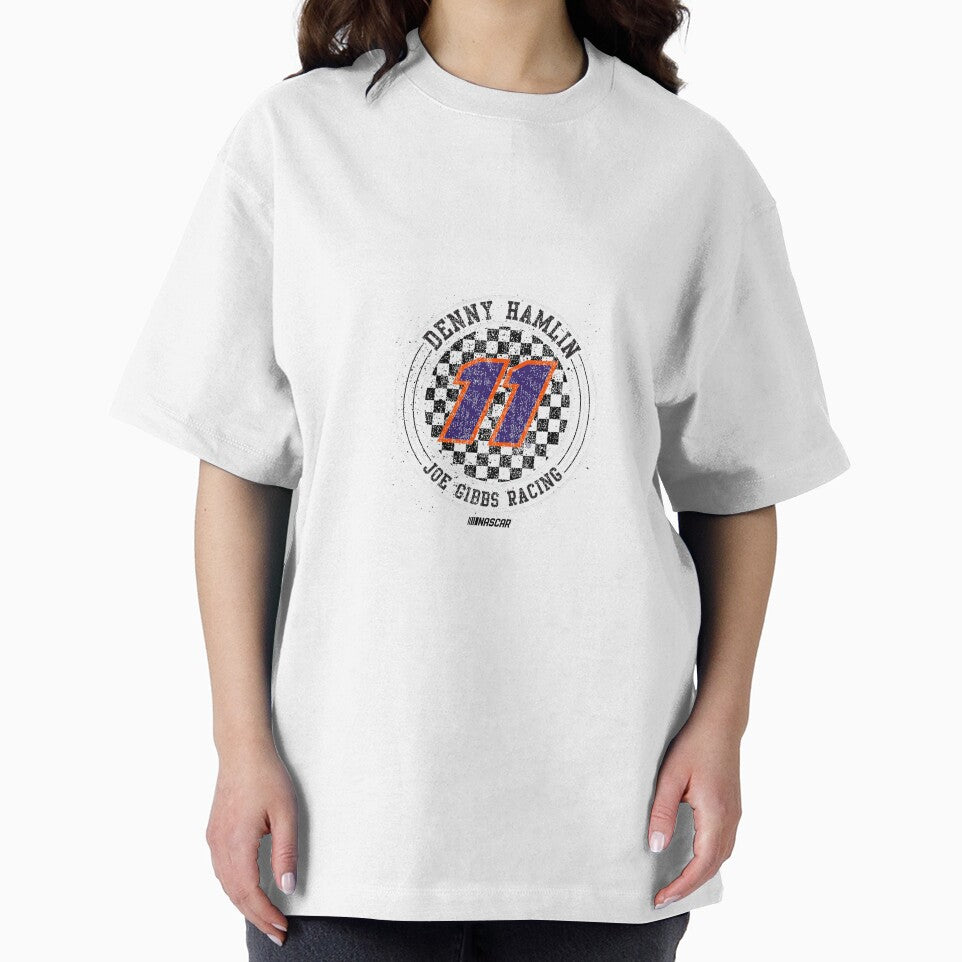 NASCAR - Denny Hamlin - Checkered Circle Premium Tri-Blend by MichelleELawren