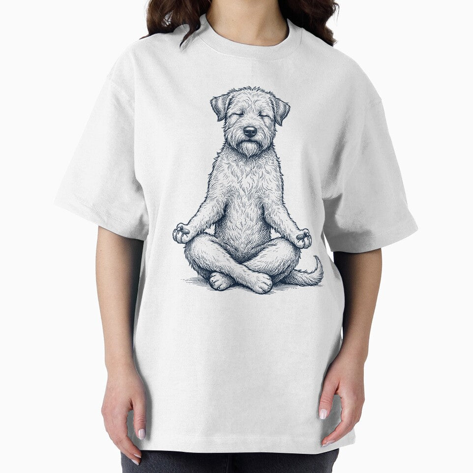 Vintage Soft Coated Wheaten Terrier Yoga Lotus Meditation Dog Lover by DoodleTortle