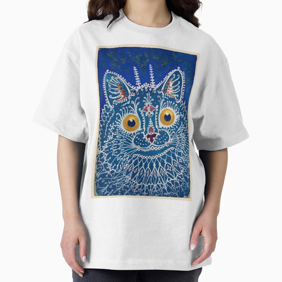 Cat gouache in Gothic style by Louis Wain (Circa 1925) by Weird Visions