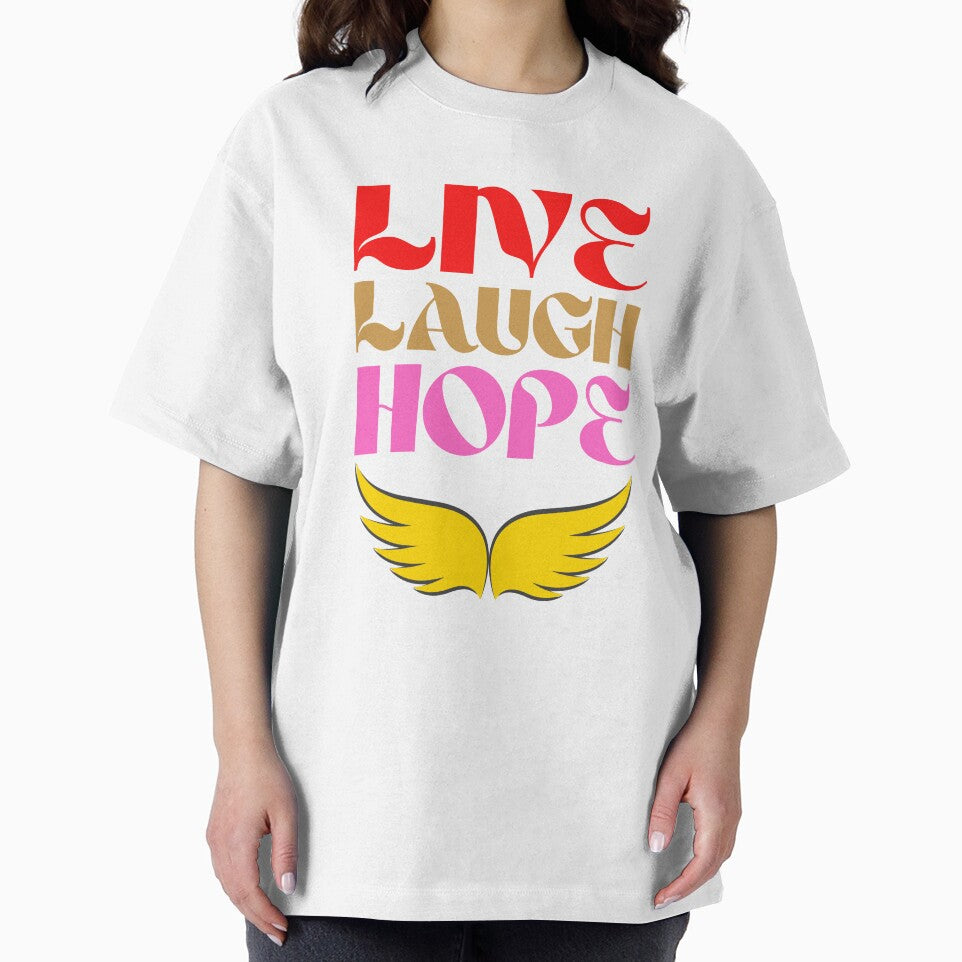 Live Laugh Hope - Short Motivational Phrase | Colorful Stylish Hope Typography by Delandor