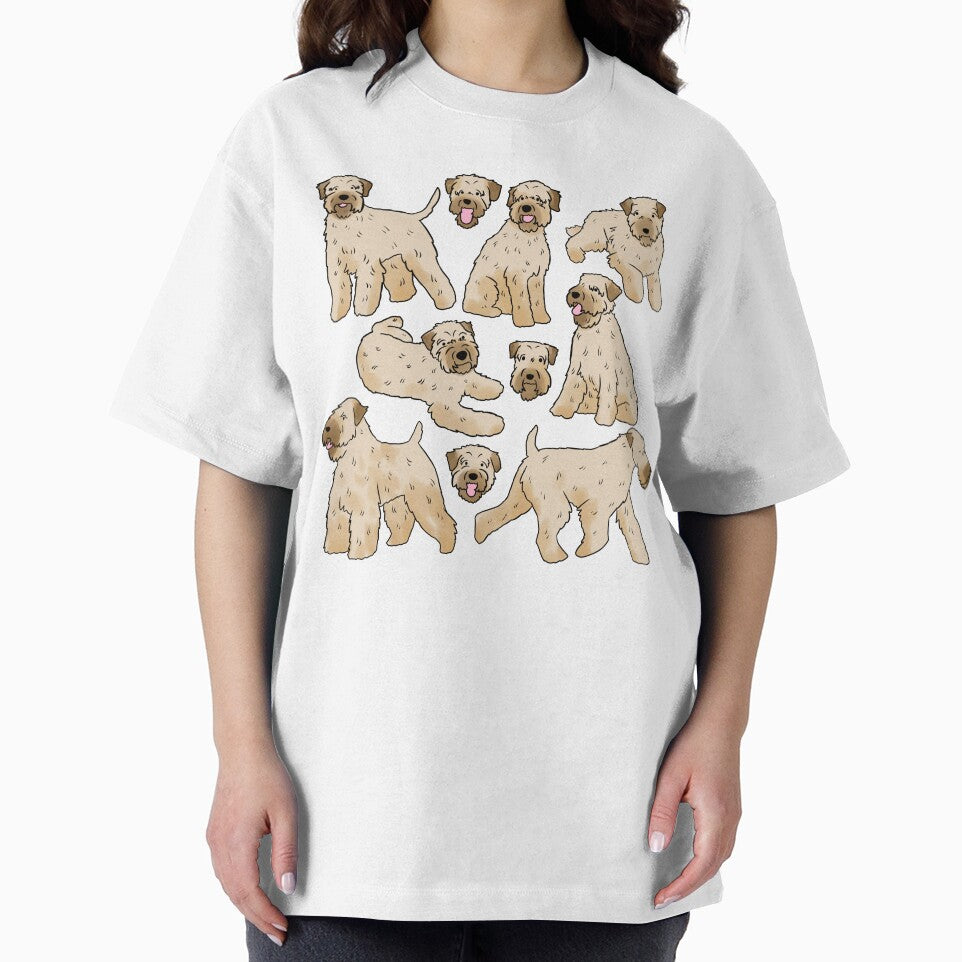 Soft coated wheaten terrier cute illustration pattern by Yarafantasyart