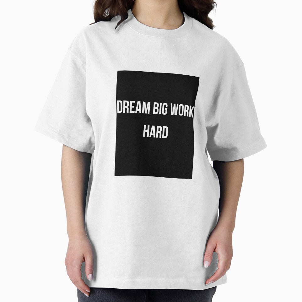Motivational Quote T-Shirt-Dream Big Work Hard by Mindset Threads