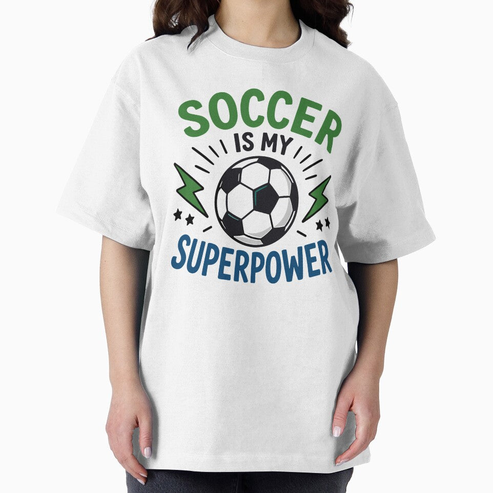 Soccer Is My Superpower Kids Soccer Quote by Gift Phrase Studio