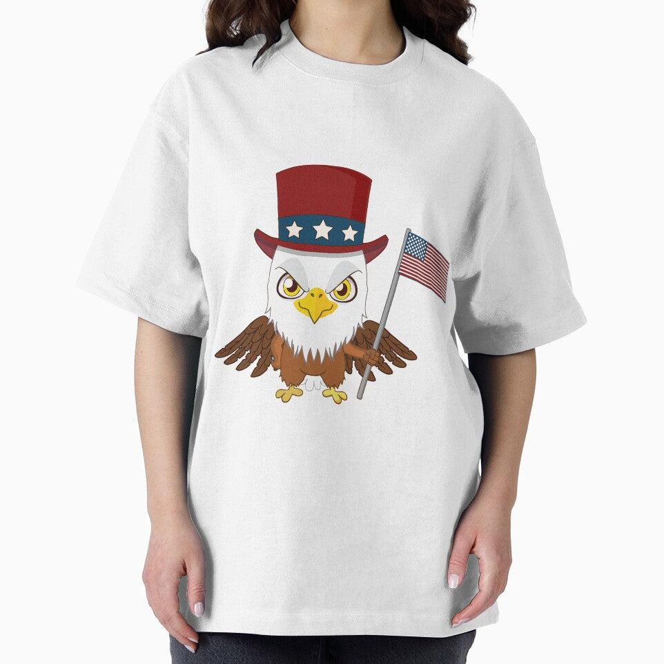 Patriotic American Eagle Holding USA American Flag T-Shirt by AllStarMerch