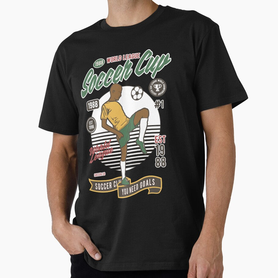 Soccer Cup World League, Vintage Soccer T Shirt Design by Sunnyhova