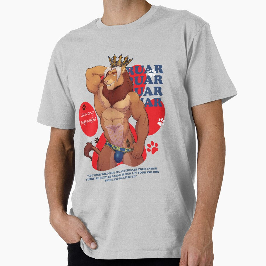 The Furry Sexy Lion T-Shirt - Make a Roar with Style! by YIFFURY