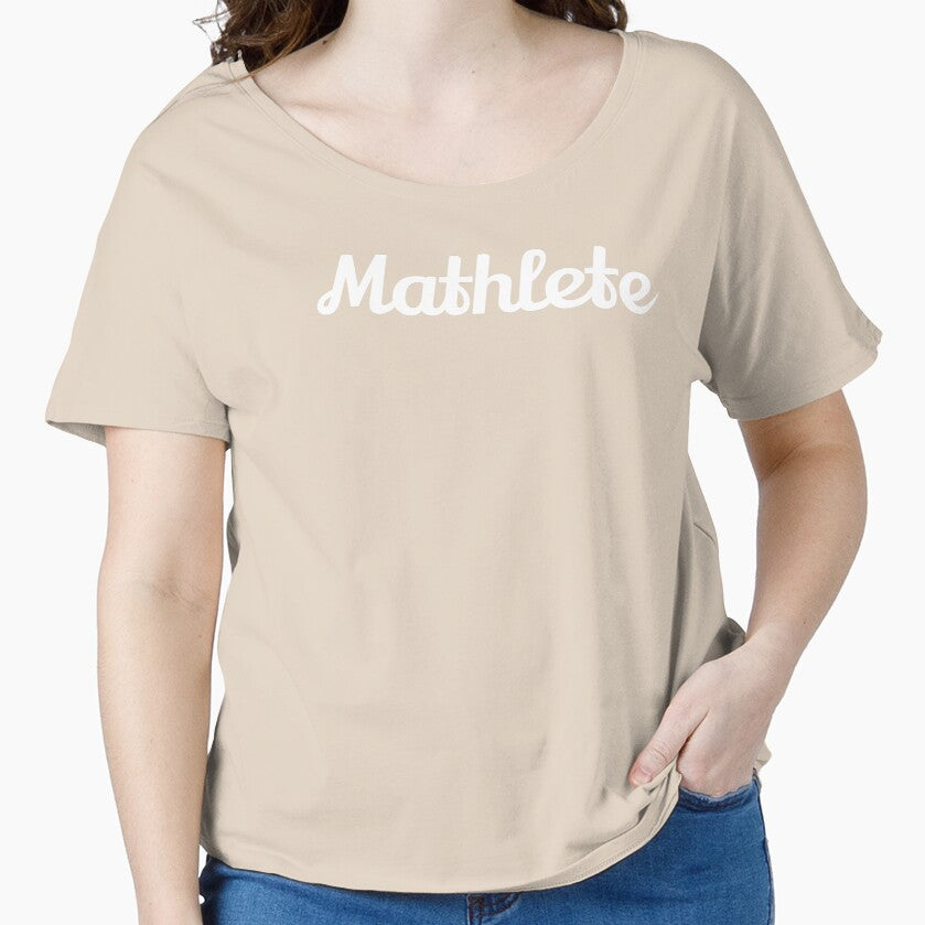 Shirt that says Mathlete Womens Mens Crew Neck Tshirt by doubledagger