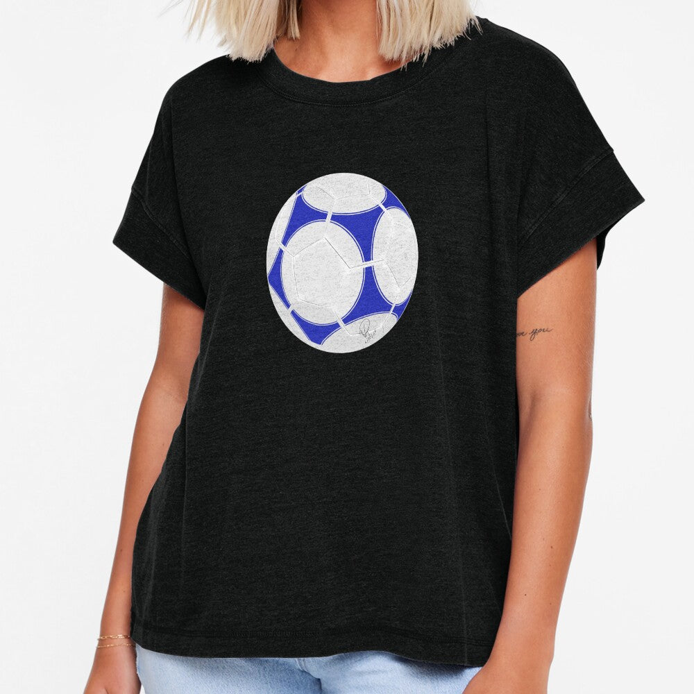 Ink Blue Hand Drawn Soccer Ball Graphic by Rhapsodic1290