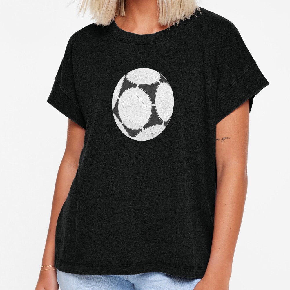 Black and White Hand Drawn Soccer Ball Graphic by Rhapsodic1290