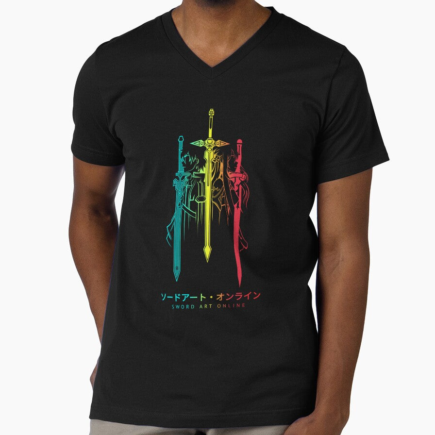 Vibrant Sword Silhouette Design by floverglowstudio