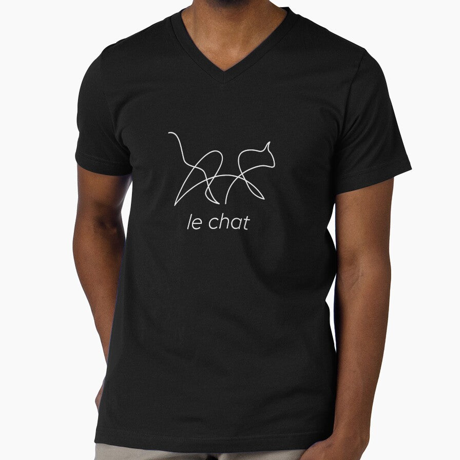 Le chat, The cat, one line drawing by Elis-Art