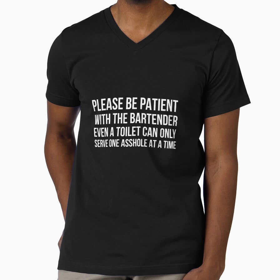 Bar Owner Gifts Please Be Patient With The Bartender Funny Design by noirty