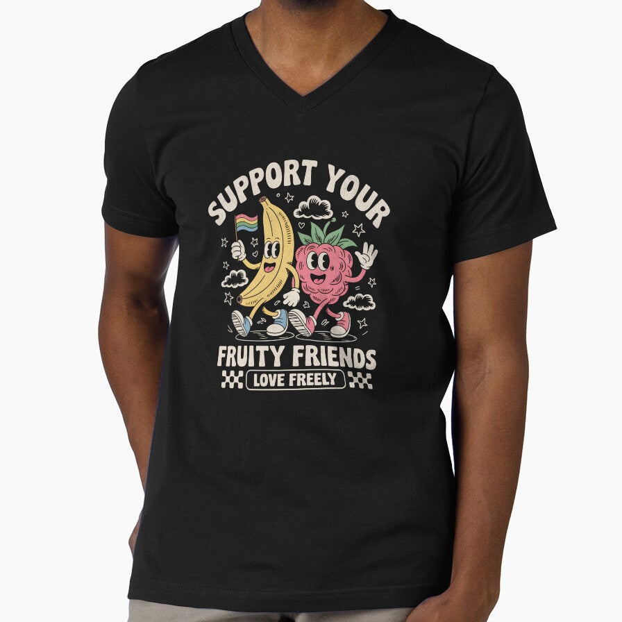 Support Your Fruity Friends - Retro Fruit Cartoon by BeansterNL