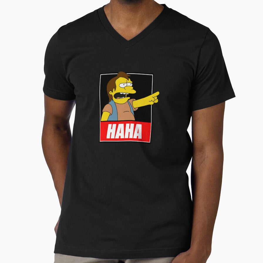 Nelson Muntz HAHA T-shirt [Cartoon Remix Designs] by Gunns & Junos